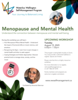 Menopause and Mental Health-- IN PERSON-- August 19, 2025